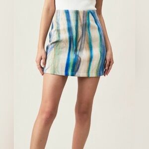Tranquility Mohair Mini Skirt in Colours of the Beach - Size Medium by Rihoas 💙